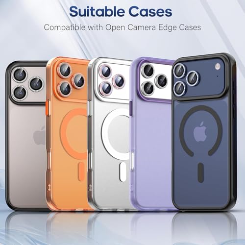 Image of for iPhone 17 Pro / 17 Pro Max Camera Lens Protector Bling, Individual Diamond Metal Ring with 9H Hardness, Scratch-Proof Camera Screen Protector, Stylish Accessories, Case Friendly (Gray)