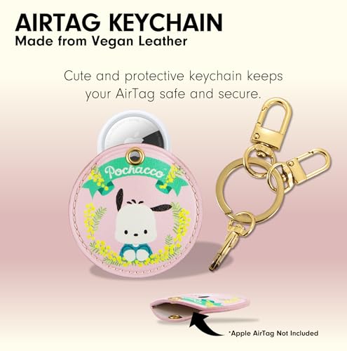 Image of Sonix x Sanrio Keychain Case Compatible with Apple AirTag | Protective Cover Keychain | Hello Kitty & Friends - Floral Pochacco