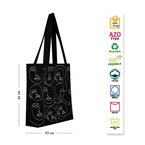 DOODLE-Premium-Zipper-Tote-Bag-for-Women-and-Girls-Eco-Friendly-Canvas-Shoulder-Bags-for-Shopping