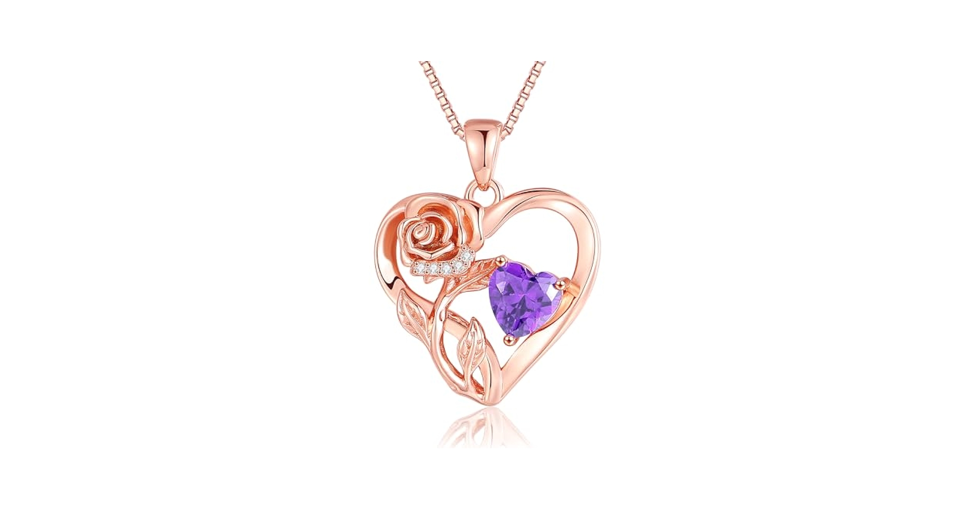 Amazon.com: Infinity Rose Flower Heart Necklaces for Women