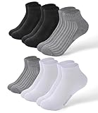 BAMBOO COOL Womens Ankle Socks Bamboo Viscose Basic Low Cut Moisture-Wicking Cushioned Anti-Blister