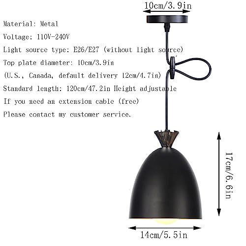Luminaria ajustable E27 para corregir techos altos con cubierta de luz metálica 3