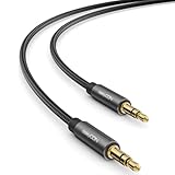 deleyCON 5m Cable AUX 3,5mm - Cable Estéreo Cable Jack Audio - Cable Algodón y Conector Metálico - Móvil Smartphone Tablet Auriculares HiFi Receptor Automóvil