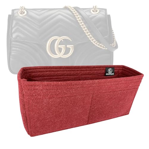 Zoomoni Premium Bag Organizer for Gucci GG Marmont Matelasse Shoulder Bag [Super Mini, Mini, Small, Medium](Handmade/20 Color Options) [Purse Organiser, Liner, Insert, Shaper] - Thumbnail 4