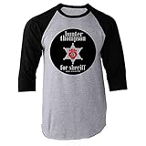 Pop Threads Hunter S Thompson for Sheriff Books Funny Vintage Black XL Raglan Baseball Tee Shirt