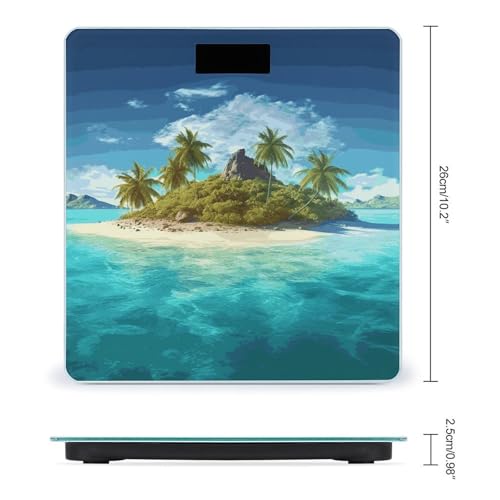 Balanza digital de baño con plataforma de vidrio templado 10x10 pulg miniatura 2