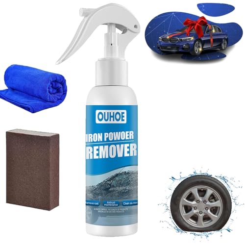 Rust Removal Spray for Car,Ouhoe Iron Powder Remover,Ouhoe Rust Removal Spray,Iron Powder Remover Spray,Iron Remover Wheel Cleaner,Ouhoe Rust Remover,Car Rust Removal Spray (1pcs-100ml)