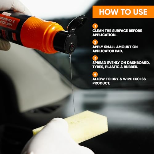 Image of Jopasu Dashboard & Tyre Polish | 120ml (Pack of 2) | Multi Purpose - All in one | Dark Shine for Dashboard, Tyres, Vinyl, Plastic | Restores Interiors, Trims & Faded Tyres
