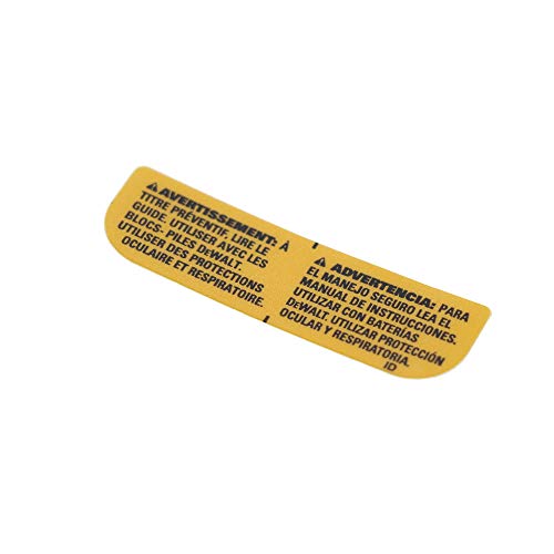 DeWalt n078823 Spa advertencia etiqueta