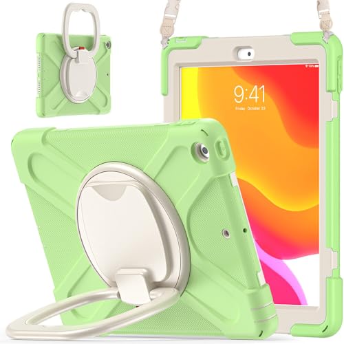 Protection iPad 10.2 robuste JZ coque antichoc 2021 2020 2019 verte