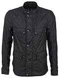 Geknöpfte Windblende Belstaff Herren Leighwood Jacket Black, Größe 50