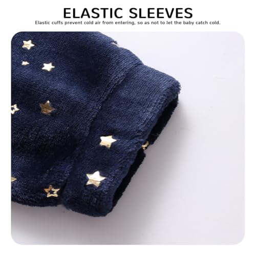 Image of Baby Girl Winter Fleece Coat Toddler Boy Jacket Infant With Hood Warm Outerwear