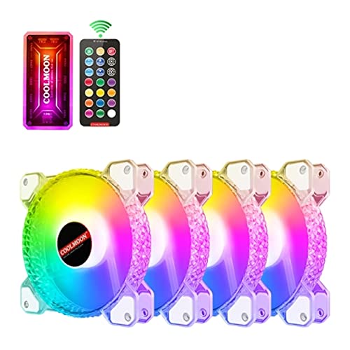 Connectors Diamond 120Mm Fan Cooling PC Computer Case Fans PWM 6PIN Adjustable Silent Cooler Mute RGB Fan Radiator Aura Sync 264B - (Color: Set C)