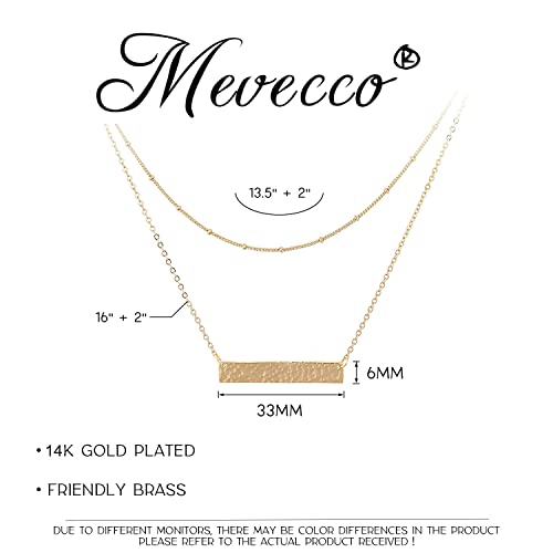 Image of MEVECCO Dainty Pendant Layered Necklaces for Women