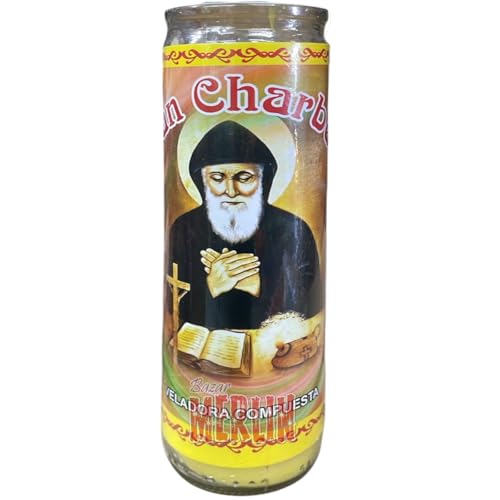 Veladora San Charbel Scented Candle for Prosperity