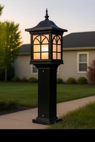 Image of GIGAWATTS 1266 30 Outdoor Garden Light - 101% Rust & Waterproof Die-Casting Aluminium Exterior Lamp for Garden, Boundary Street & Home Entrances (B22 Holder, Bulb Not Included, Black)