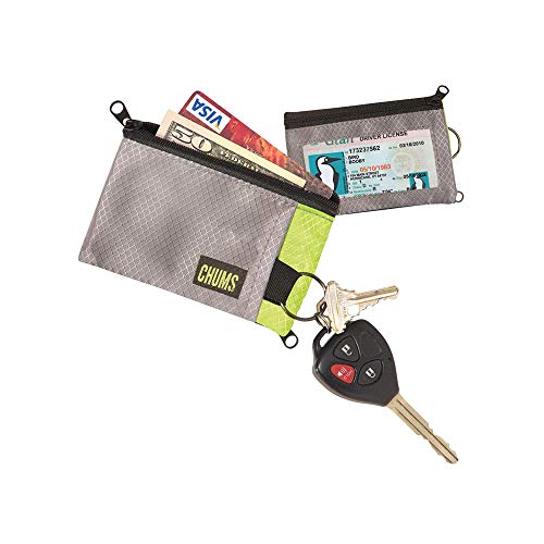 Chums 18401169 Surfshorts Wallet, Charcoal/Neon Green