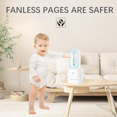 Pohthe Bladeless Desk Fan Usb Small Rechargeable Fan Quiet Office Fan 12 Inch 4 Speeds Touch Control Easy To Clean Desk Fan Small Quiet Ideal For Home Office Travel thumb #4