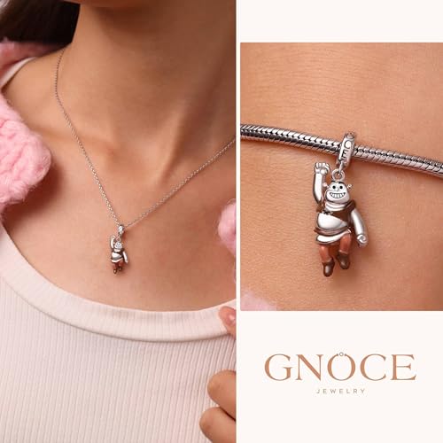 GNOCE Shrek Pendant Dangle Charm Bracelet for Women, S925 Sterling Silver Dangle Charms for Women Wife, Valentine‘s Day, Mother’s Day Jewelry4