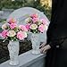 Cemetery Vase, Memorial Grave Vase with Ground Spikes, Angel Vases for Artificial Flowers, Grave Flowers Holder for Cemetery Headstone (2Pcs, Flowers are NOT Included)
