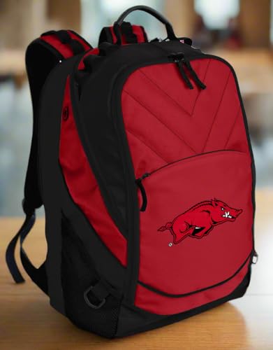 Image of Broad Bay University of Arkansas Backpack | Official Razorbacks Logo, Padded Laptop Computer Section, Premium 600 Denier Nylon Fabric,