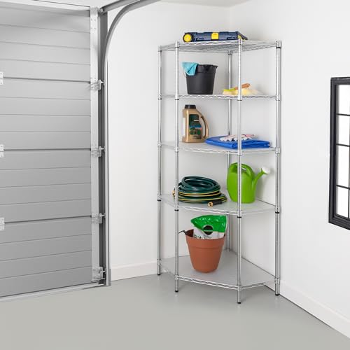 Honey-Can-Do 5-Tier Corner Shelf 72H x 27D x 27W
