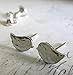Little Bird Hammered Stud Earrings Polished Sterling Silver Handmade in USA