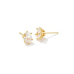 Kendra Scott Cailin Crystal Stud Earrings in White Crystal, Fashion Jewelry for Women