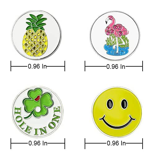 Image of Golf Ball Markers Assorted Patterns Value Pack of 12 Golf Gifts, Golf Cap Clips and Divot Repair Tools Parter Accessories Sets for Men Women Kids Golfer(Coloful Mixed 01)