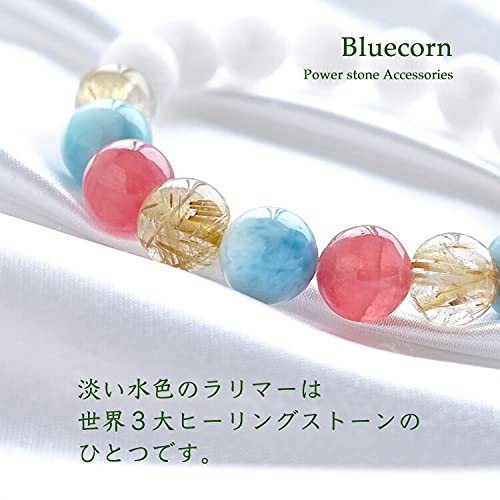 Amazon | ブルーコーン パワーストーン 天然石 ラリマー インカローズ