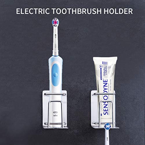 Hanze 2 Pack Toothbrush Holder 304 Stainless Steel Adhesive Wall Mounted 3 In 1 With Toothbrush Holder Toothpaste Holder And Cup Holder For Bathroom Shower #TOP1