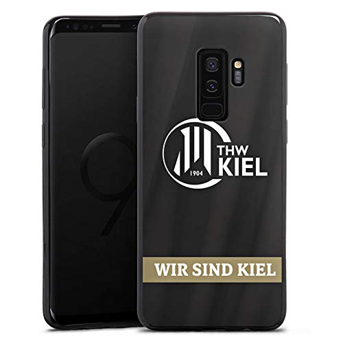 DeinDesign Silikon Hülle kompatibel mit Samsung Galaxy S9 Plus Duos Case schwarz Handyhülle Fanartikel THW Kiel Handball