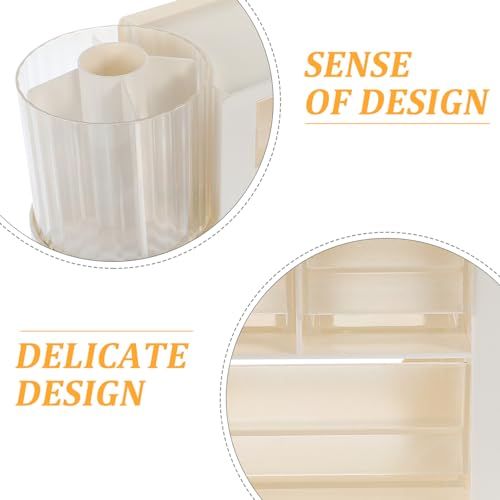 Rangement de bureau rotatif transparent SEWACC boîte multifonctionnelle - 5