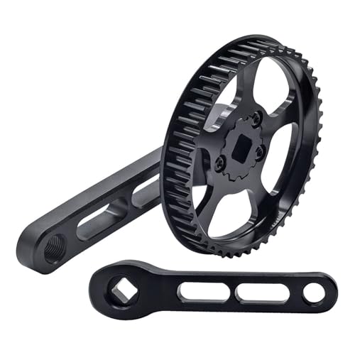 Pédalier de vélo vitesse unique 46T en alliage d'aluminium 170 mm pour pignon fixe