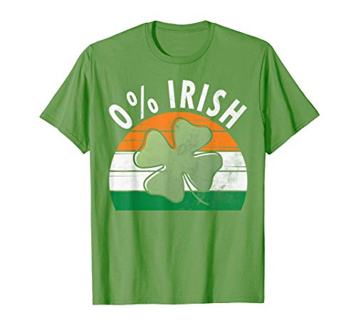 0% Irish Shirt Funny Saint Patricks Day Gift Maglietta