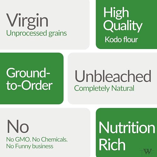 Image of TWF Kodo Flour | 500gm | Stone Ground | Not Pulverized | Kodra Atta | Naturally Gluten-Free | Virgin - Nutrient Rich