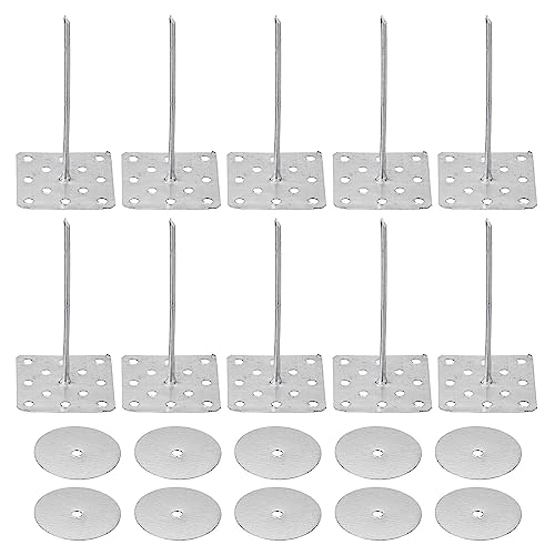 Clous isolants en aluminium PATIKIL avec rondelles rondes pour stabiliser la mousse au plafond