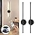Battery Operated Wall Sconces Set of Two, Wireless Rechargeable Wall Sconces Black with Remote Control Dimmable, Cordless Wall Light Decor for Living Room, Bathroom, Hallway, Timing, 24 Inch