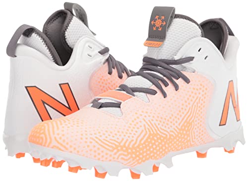 New Balance Men's Freezelx V3 Lacrosse Shoe, White/Navy/Orange, 10.5 #TOP6