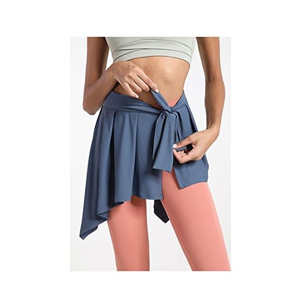 COTJTFE-Womens-Athletic-Short-Skirt-Slice-Sports-Skirt-Ladies-Golf-Short-Skirt-Sportswear-Running-Fitness-Sports-Skirt Women's Athletic Short Skirt, Slice Sports Skirt, Ladies Golf Short Skirt, Sportswear, Running Fitness Sports Skirt (Lron Blue)