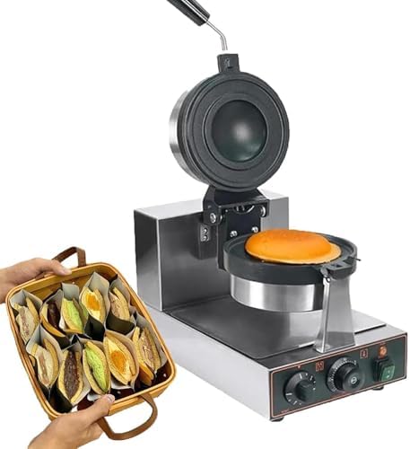 Electric Burger Waffle Maker, 1200W Commercial Single Head Non Stick Panini Press Hamburger Machine, Burger Maker Cooker Machine Hamburger Press, Scheduled Reminders