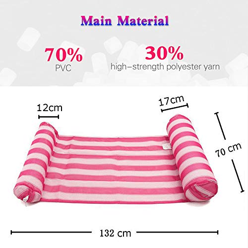 Cucudy Sala de estar inflável de rede da rede da água da rede da rede do flutuador da piscina Flutua