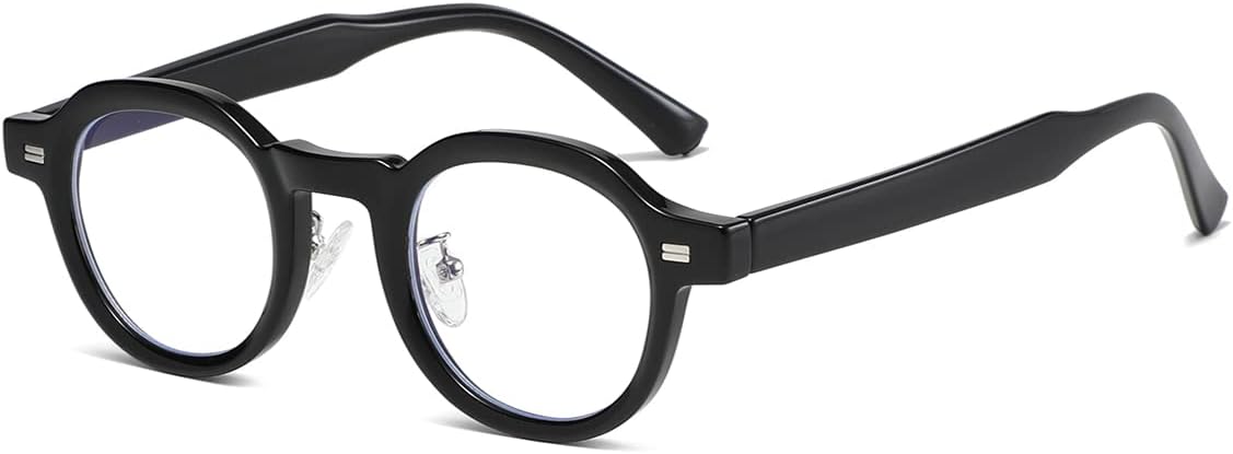 JOVAKIT Trendy Round Blue Light Blocking Glasses for Women Men Retro Vintage Circle Style Non-prescription Computer Glasses