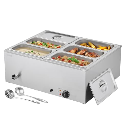 VEVOR 6-Pan Stainless Steel Warmer