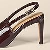 Amazon Essentials Damen Slingback-Pumps, Braun Lackleder, 39 EU #3