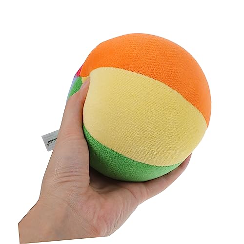 WOONEKY Gefüllte Plüsch Hundeball Quietschspielzeug Für Kleine Und Mittelgroße Hunde Interaktives Haustierspielzeug Mit Knackigem Geräusch Für Welpen Und Kauen Training