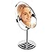 Produktbild UMI. by Amazon Zweiseitiger Make-up Mirror Kosmetikspiegel, Durchmesser 17.3 cm,360-Grad-Drehung, 1x/3x Vergrößerung,Tischspiegel