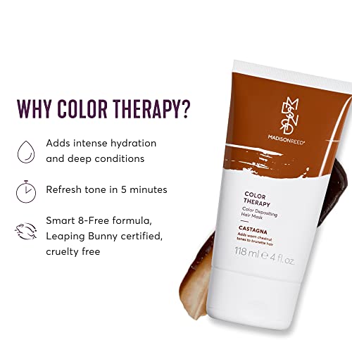 Image of Madison Reed Color Therapy - Castagna Bronze | SmartDye Color Depositing Hair Mask, Adds Warm Chestnut Tones, Deep Conditioner, Ammonia-Free