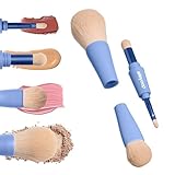 Alleyoop 4-in-1 Vegan Makeup Brush Set - Powder, Blending, Precision, Complexion Brushes - Soft, Cruelty-Free, Travel-Friendly