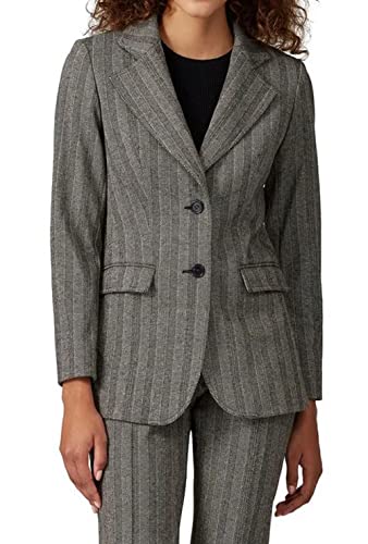 Rent The Runway Pre-Loved Grey Striped Suit Jacket3